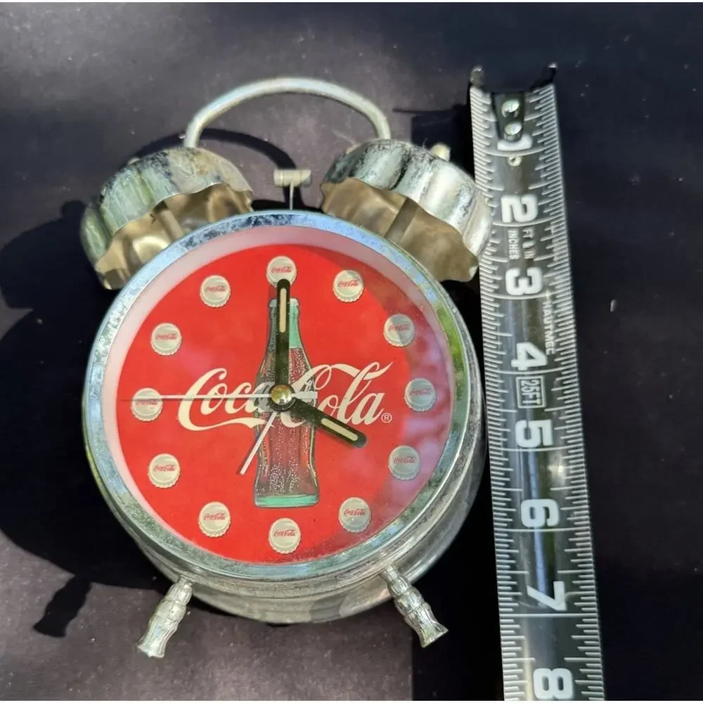 Vintage Coca-Cola Battery Clock Work Alarm Broken RARE Used Needs TLC!